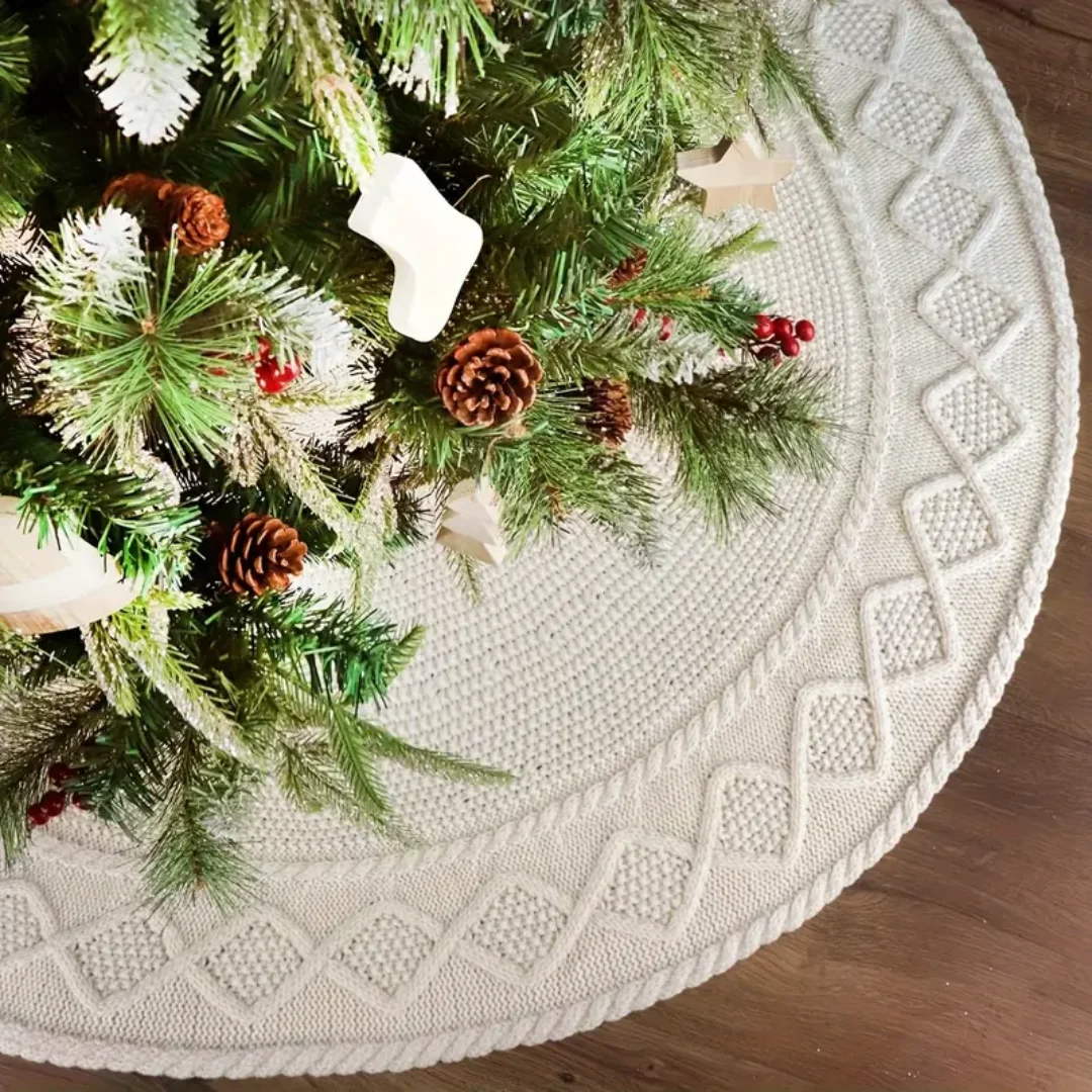Saia de Árvore de Natal Tricotada Elegante 62, 72 e 82cm