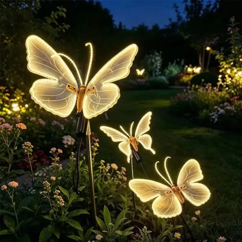 Borboleta De Led 40cm C/ Movimento Nas Asas Decoração Bivolt
