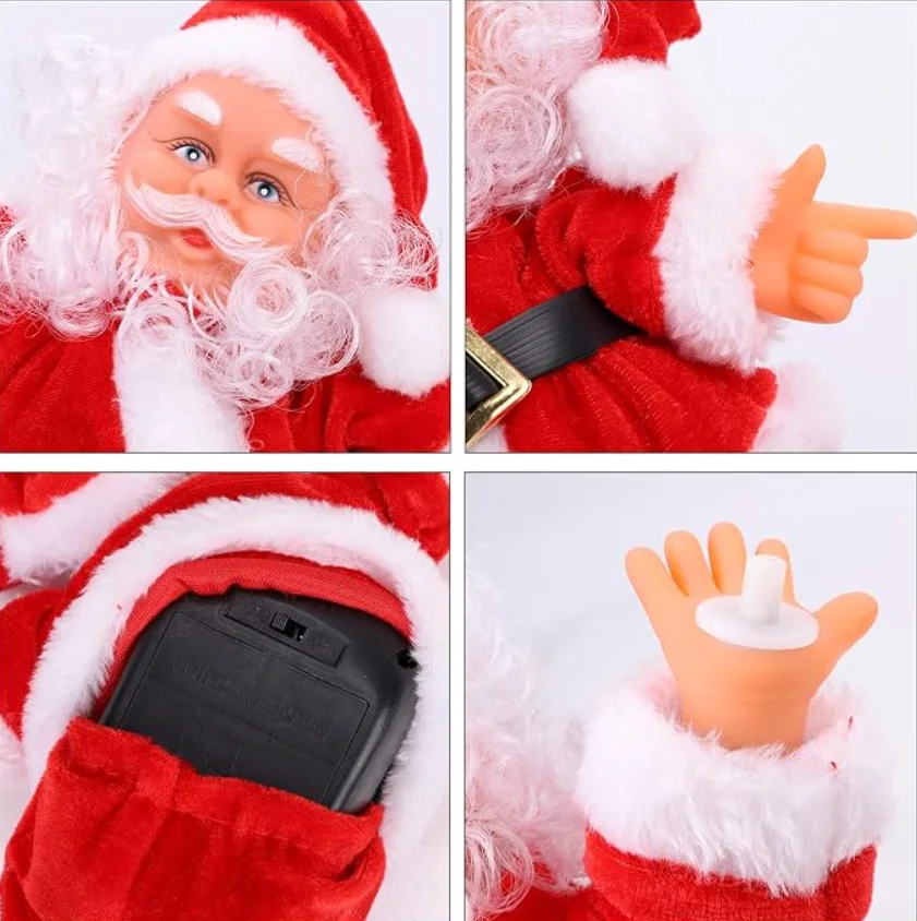 Papai Noel Dançante e Cantante com Música — Decoração de Natal Divertida