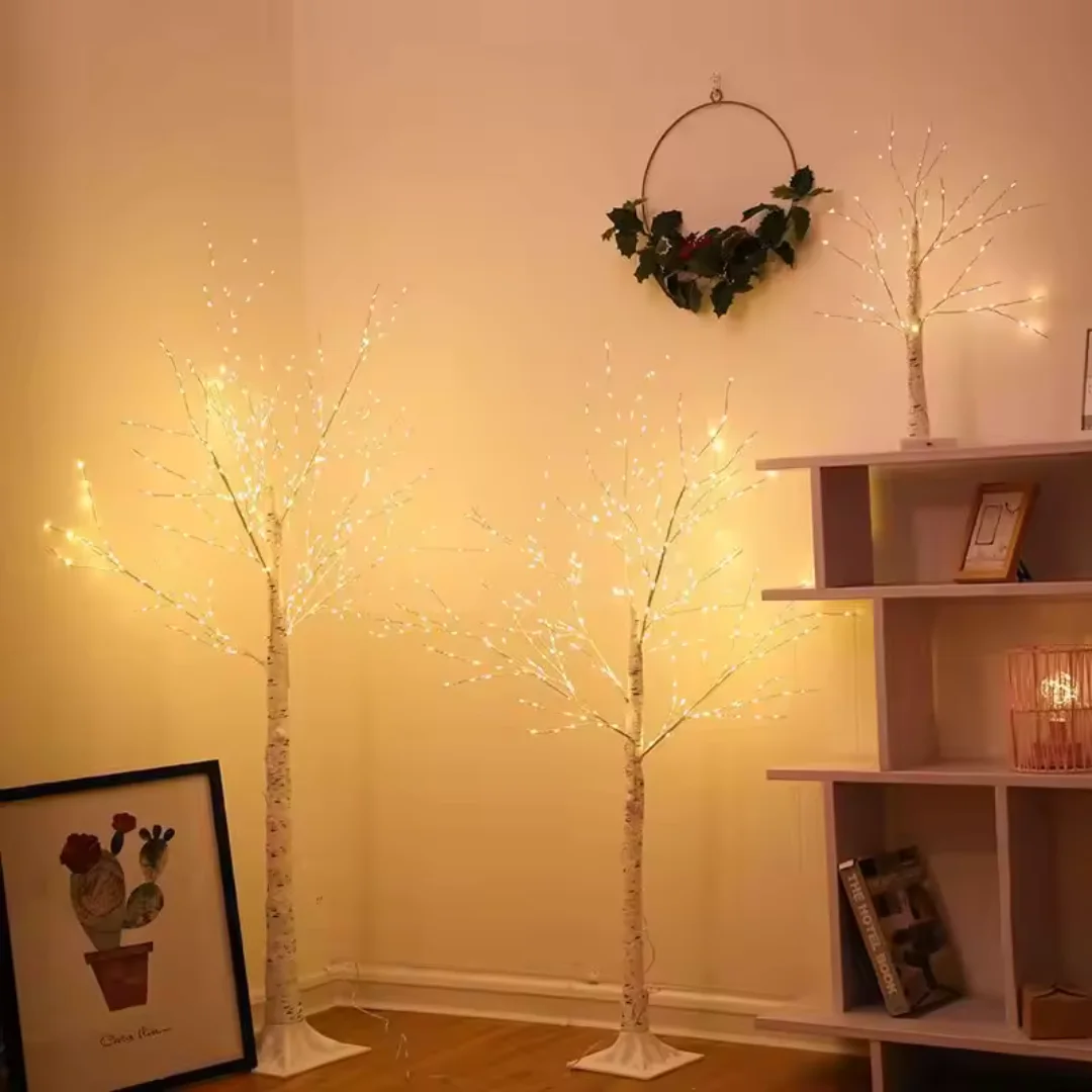 Árvore de Bétula LED Brilhante - Toque Mágico para sua Decoração e Eventos
