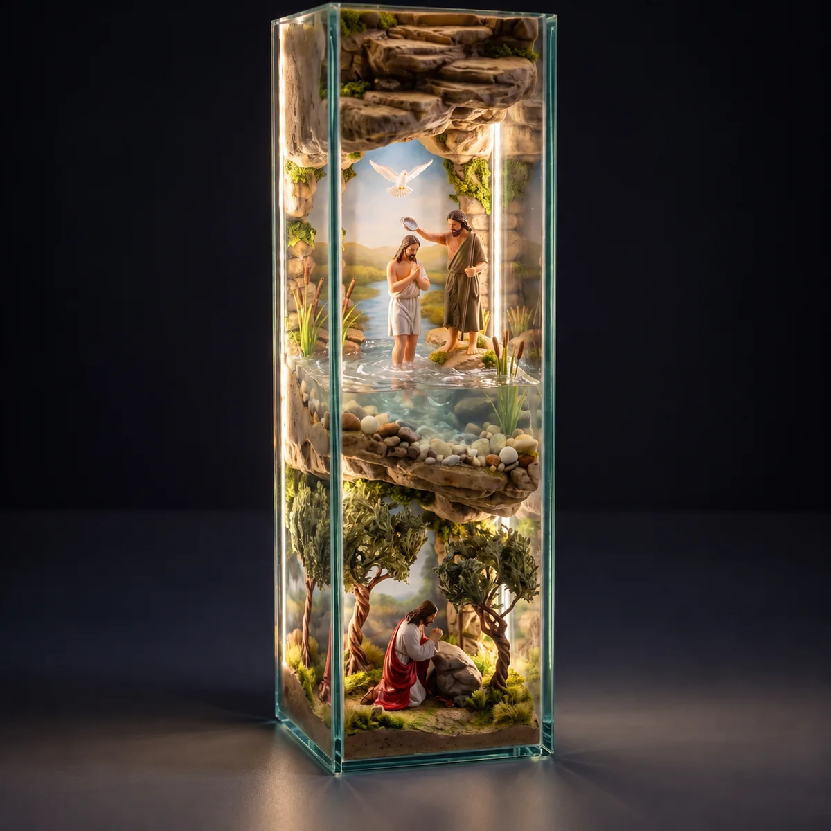 História de Jesus em 6 Cenas — Uma Obra-Prima em Forma de Cruz  60x45