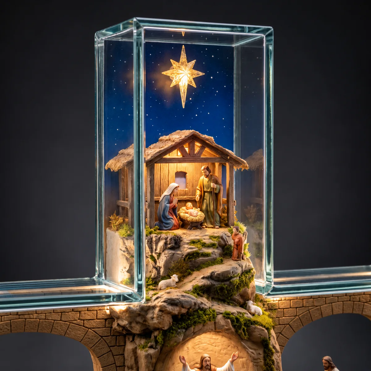 História de Jesus em 6 Cenas — Uma Obra-Prima em Forma de Cruz  60x45