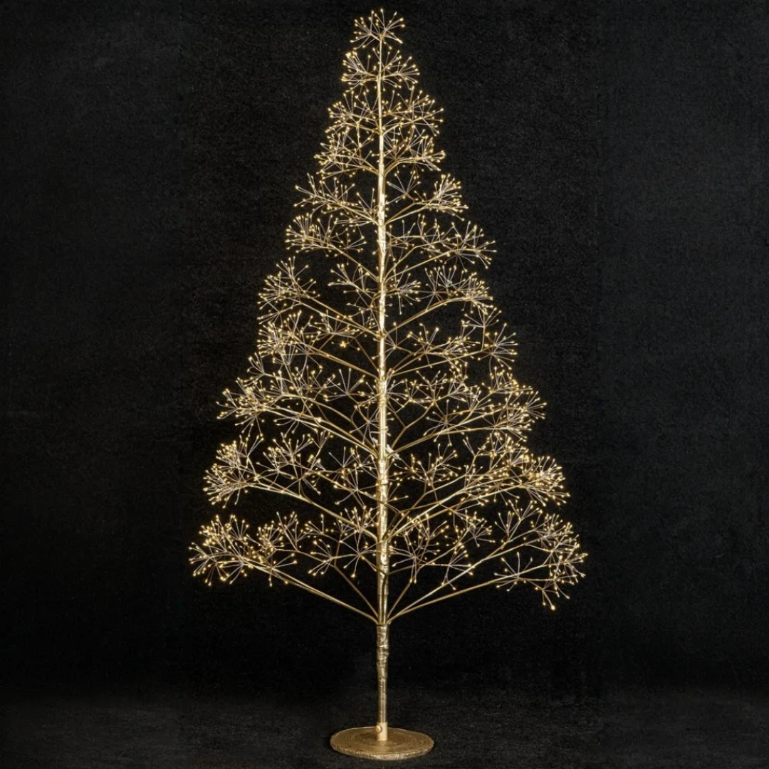 Árvore de Natal Bétula de 180cm com Luzes LED Quente e Fria ✨