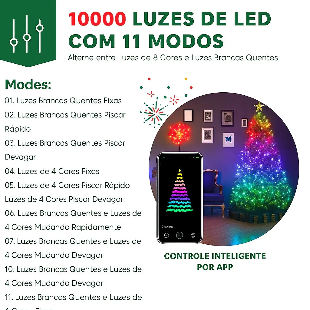 Transforme Seu Natal: Árvore Mágica com Controle na Palma da Mão!