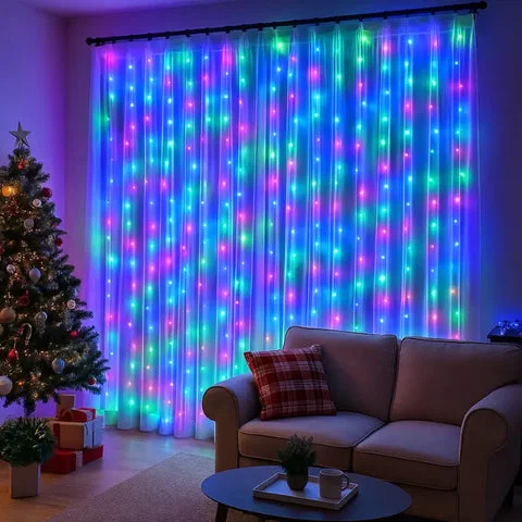 Cortina Pisca Pisca LED 4x3m com controle remoto